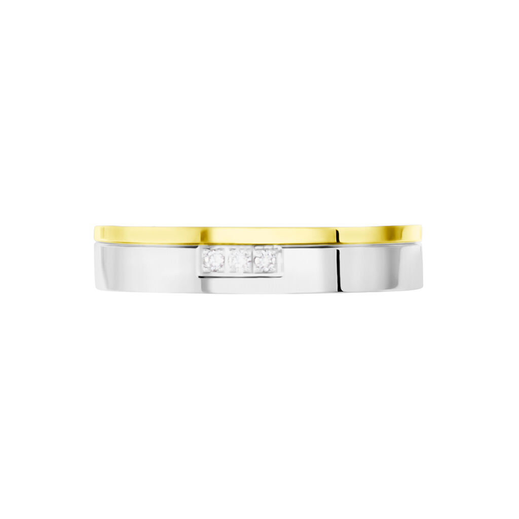 Alliance Lary Bicolore Or Bicolore Diamant