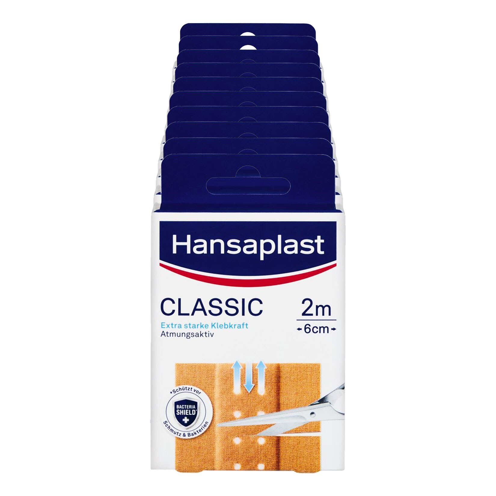 Hansaplast Fixierpflaster Classic 2 m, 10er Pack