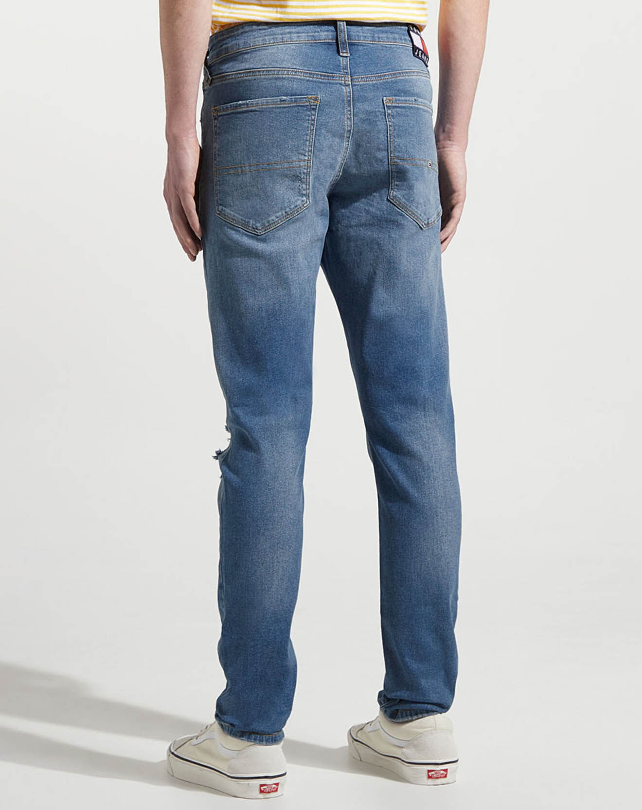 Tommy Jeans Jean ajusté Scanton y Abrasion bleu
