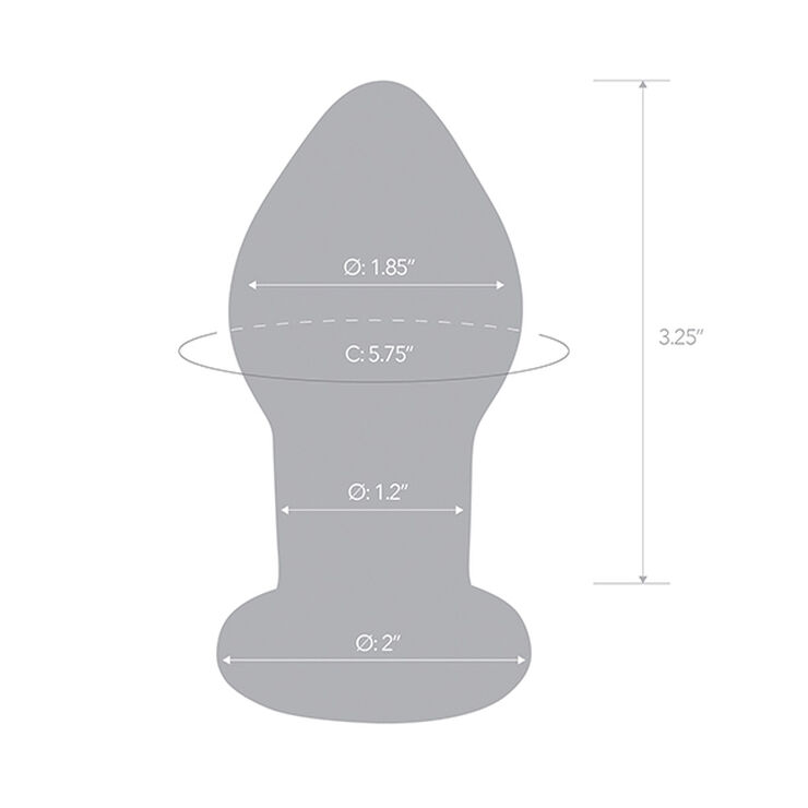 Gläs GLAS - RECHARGEABLE REMOTE CONTROLLED VIBRATING BUTT PLUG Black