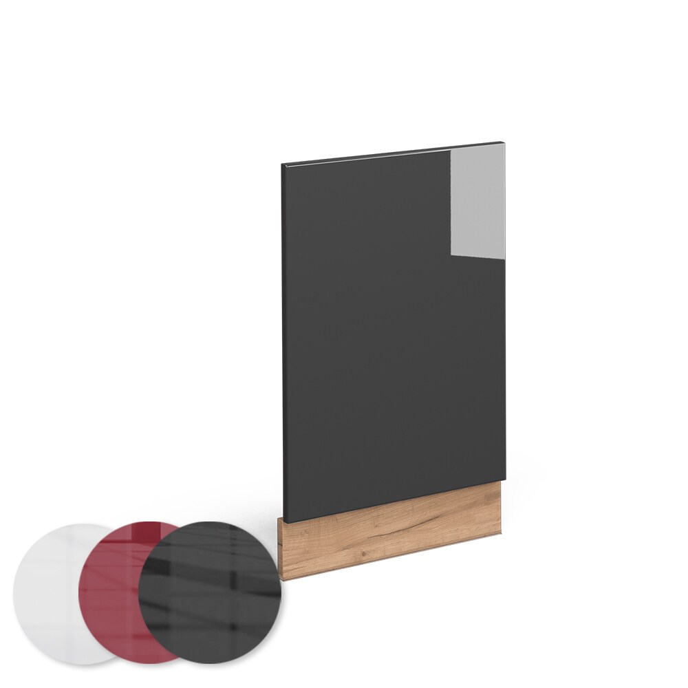 Vicco Geschirrspülerblende Küchenschrank Küchenmöbel Fame-Line Eiche Anthrazit modern 45 cm Küche Einbauküche Geschirrspüler Blende Küchenzeile Hochglanz