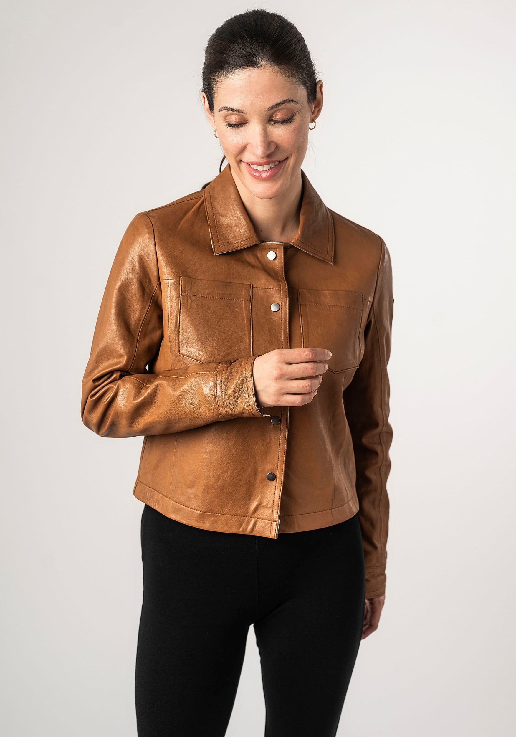 Mauritius Lederjacke »MWLefei« mit Brusttaschen