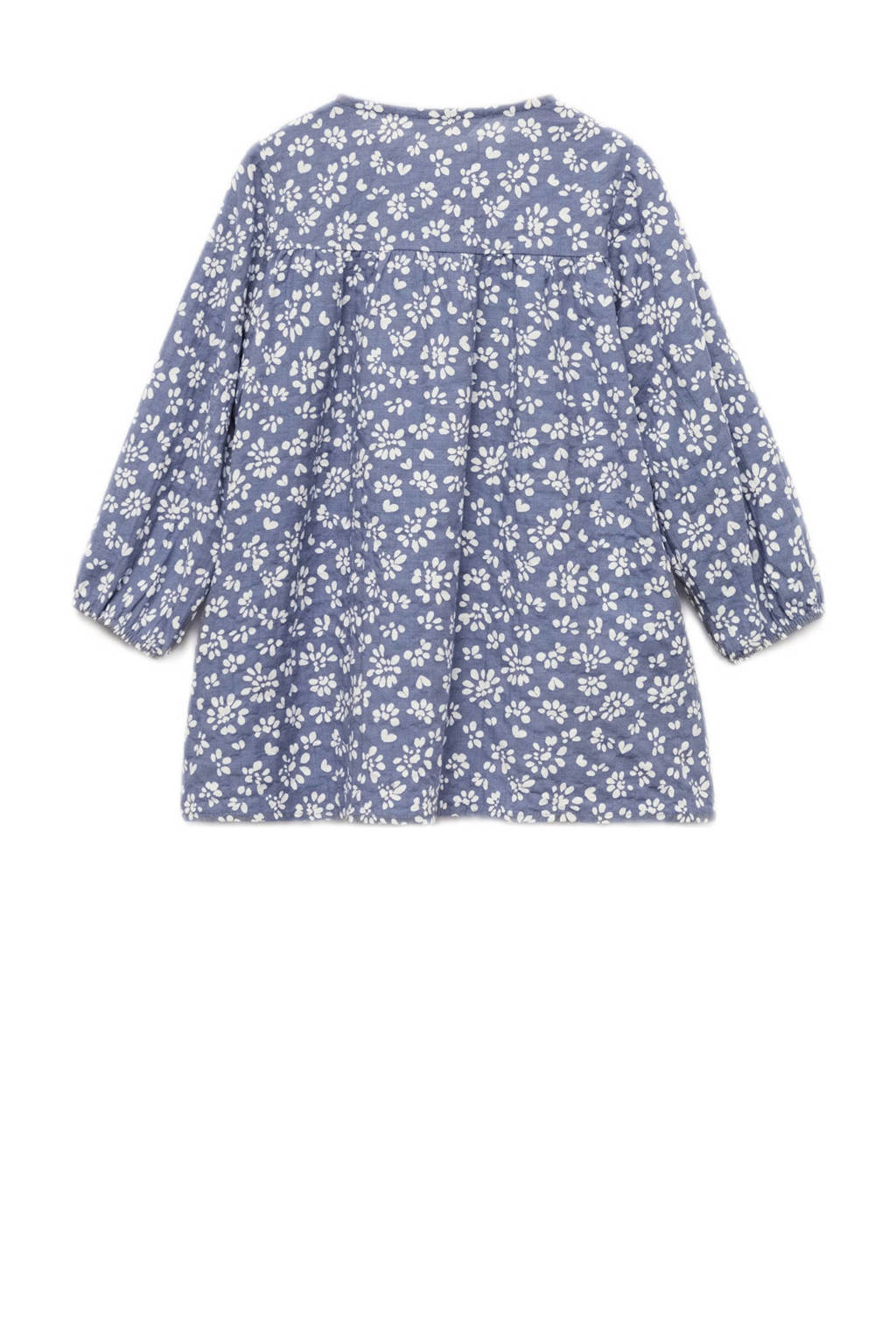 Mango Kids A-lijn jurk met all over print middenblauw
