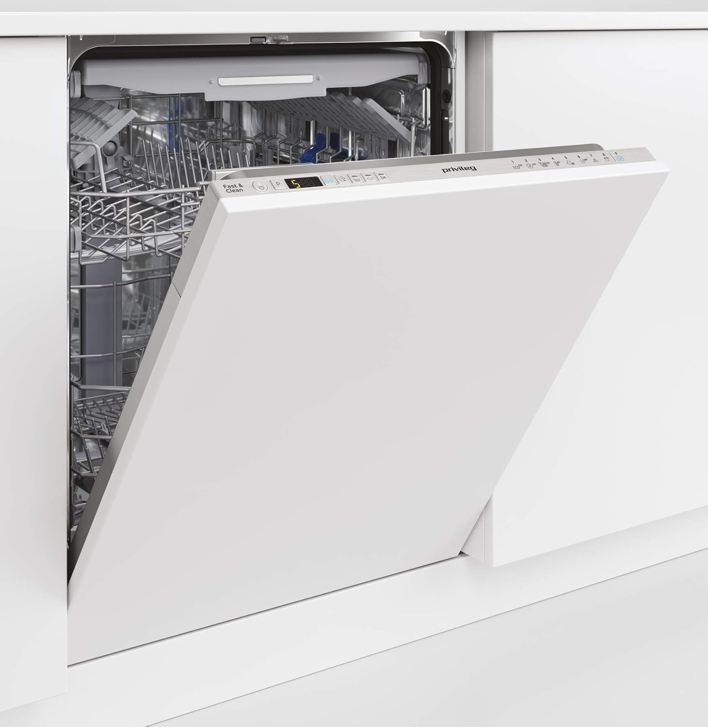 Privileg RIO 3T131 A FE X Vollintegrierbarer Geschirrspüler 60 cm / 14 Maßgedecke / Fast&Clean 28' / Auto Door / Push&Go / Option Multizone / Startzeitvorwahl / Vollwasserschutz [Energieklasse D]