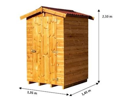 HABRITA - Abri en panneaux de bois massif traité 19 mm - s.u. 1,35 m...