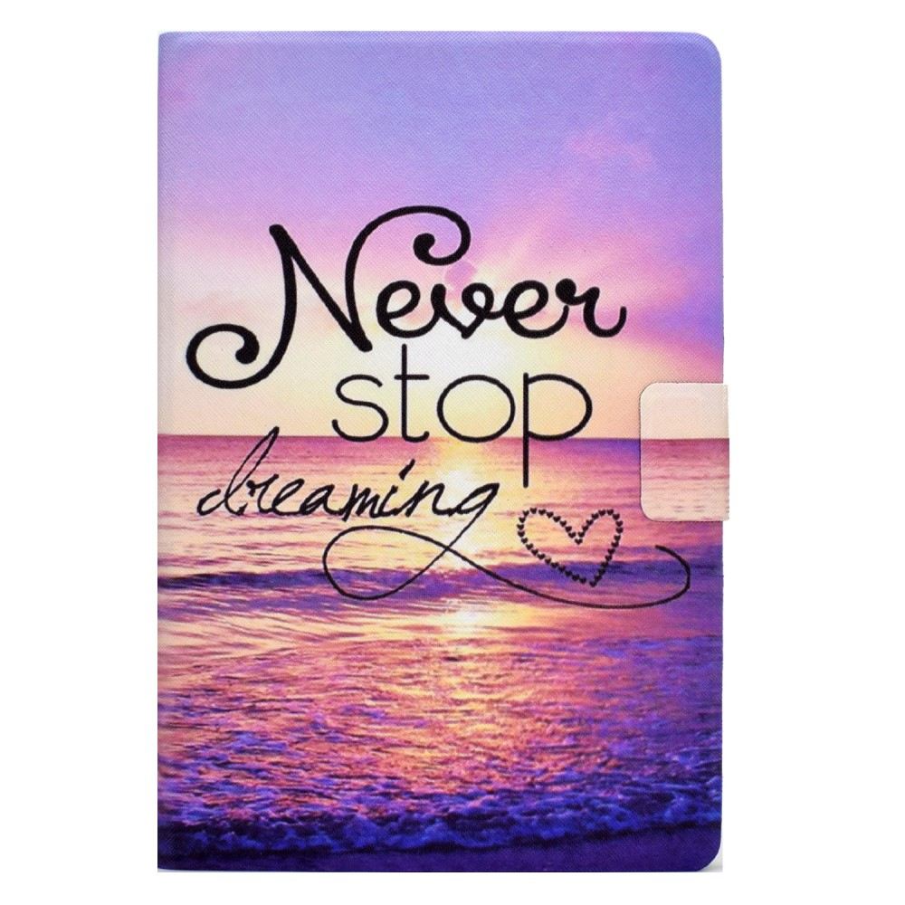 Samsung Galaxy Tab A9 Leder Tasche Flip Cover - Never Stop Dreaming