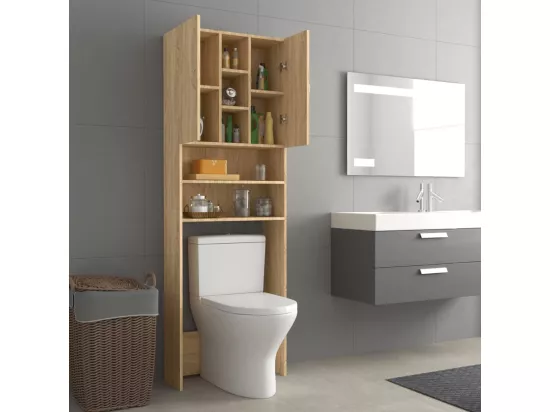 Meuble pour machine à laver Chêne sonoma 64x25,5x190 cm