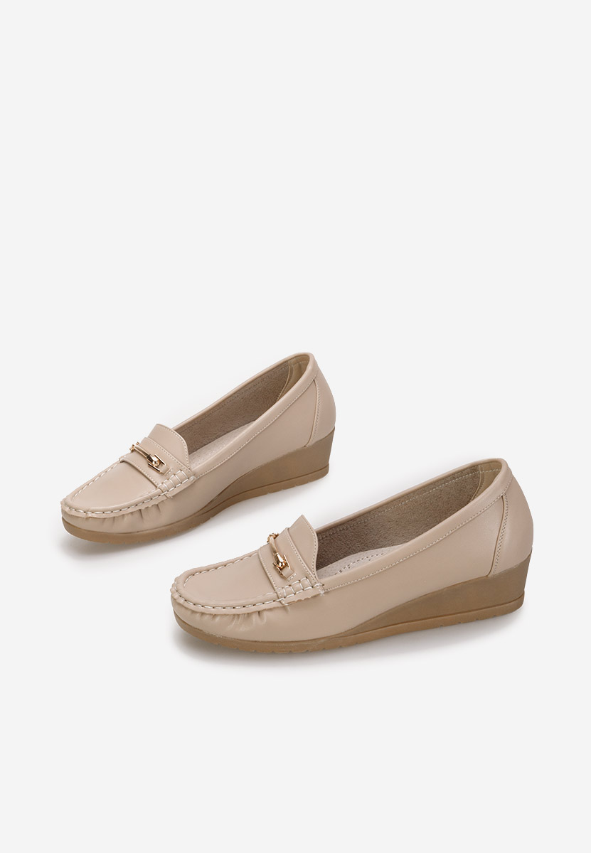 Mocassins femme beige Norasea