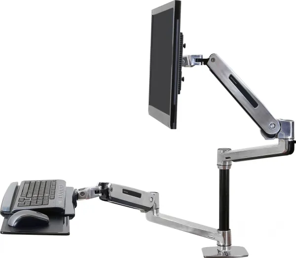 Ergotron WorkFit-LX - Stående skrivebordsomformer - poleret aluminium
