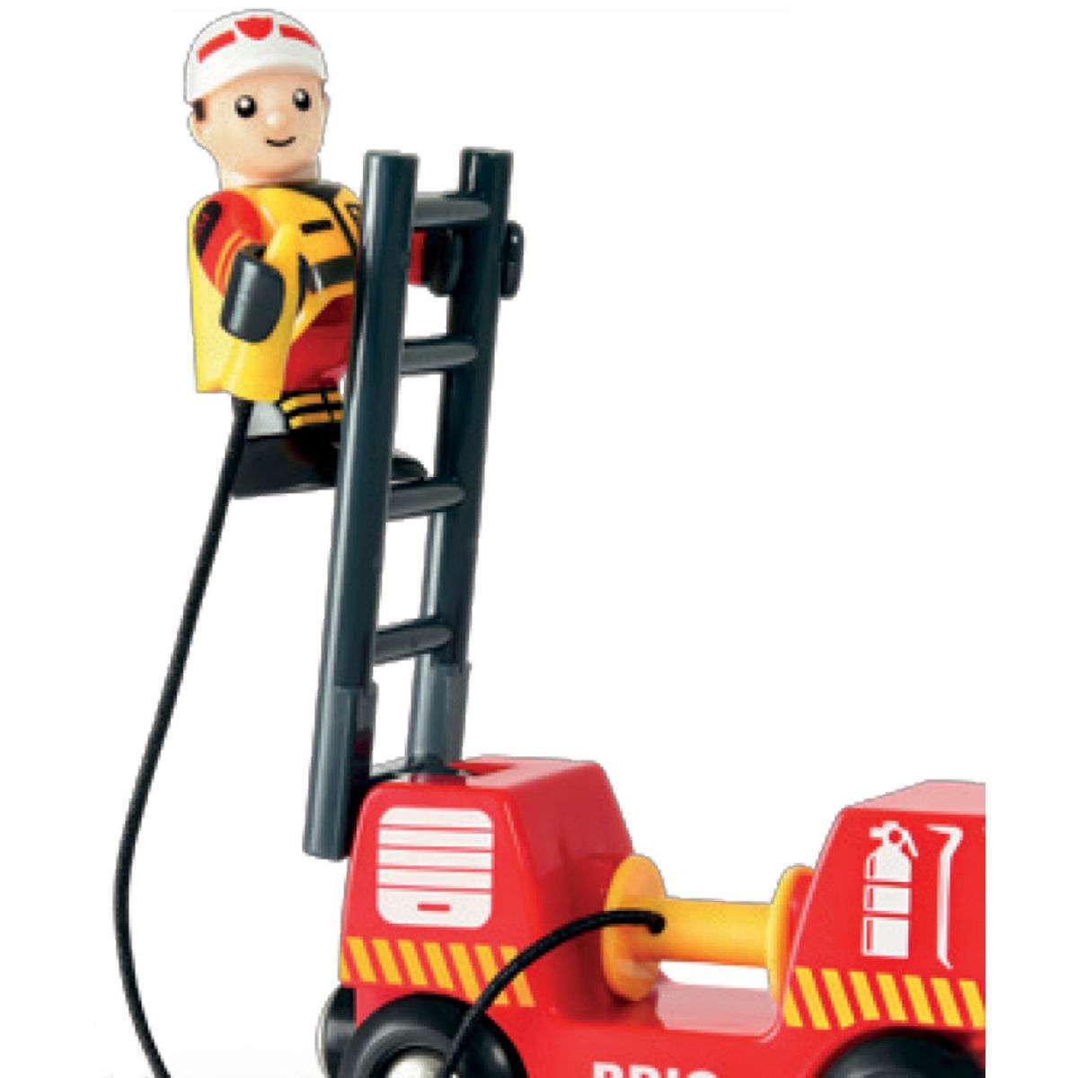 BRIO Spiel Feuerwehr-Leiterfahrzeug mit Licht & Sound