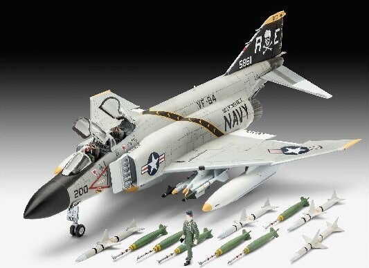 Revell - F-4J Phantom II Modelfly Byggesæt - Level 3 - 03941