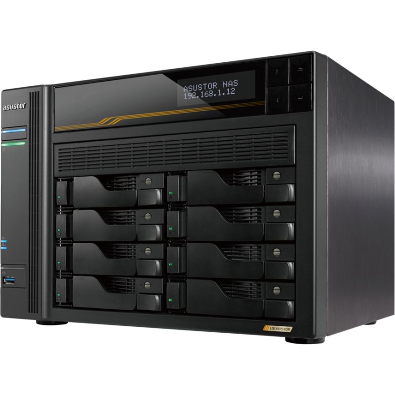 Asustor LOCKERSTOR 8 Gen3 NAS Bureau AMD Ryzen V3C14 16 Go DDR5 ADM Noir