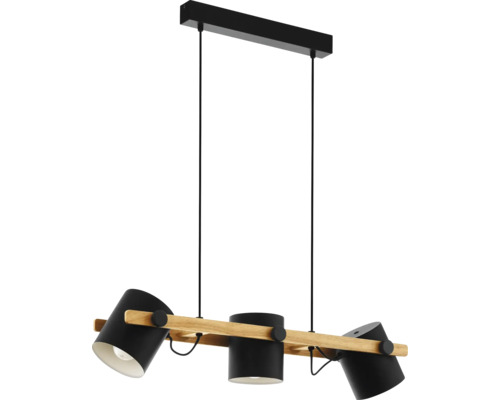 Hanglamp, 3-lichts, HxD 110078 cm, crème/zwart