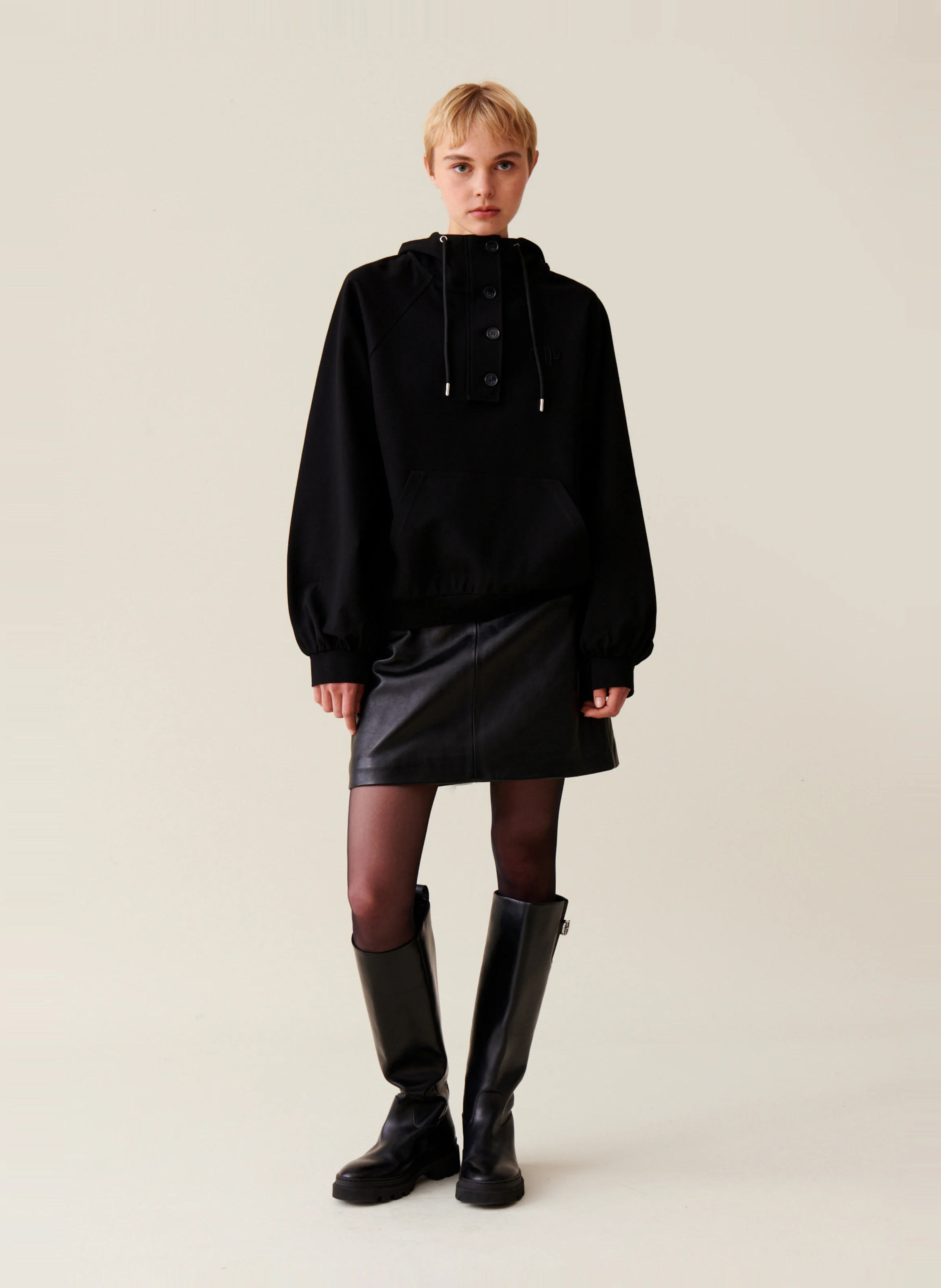 Sweatshirt à capuche oversize | Noir
