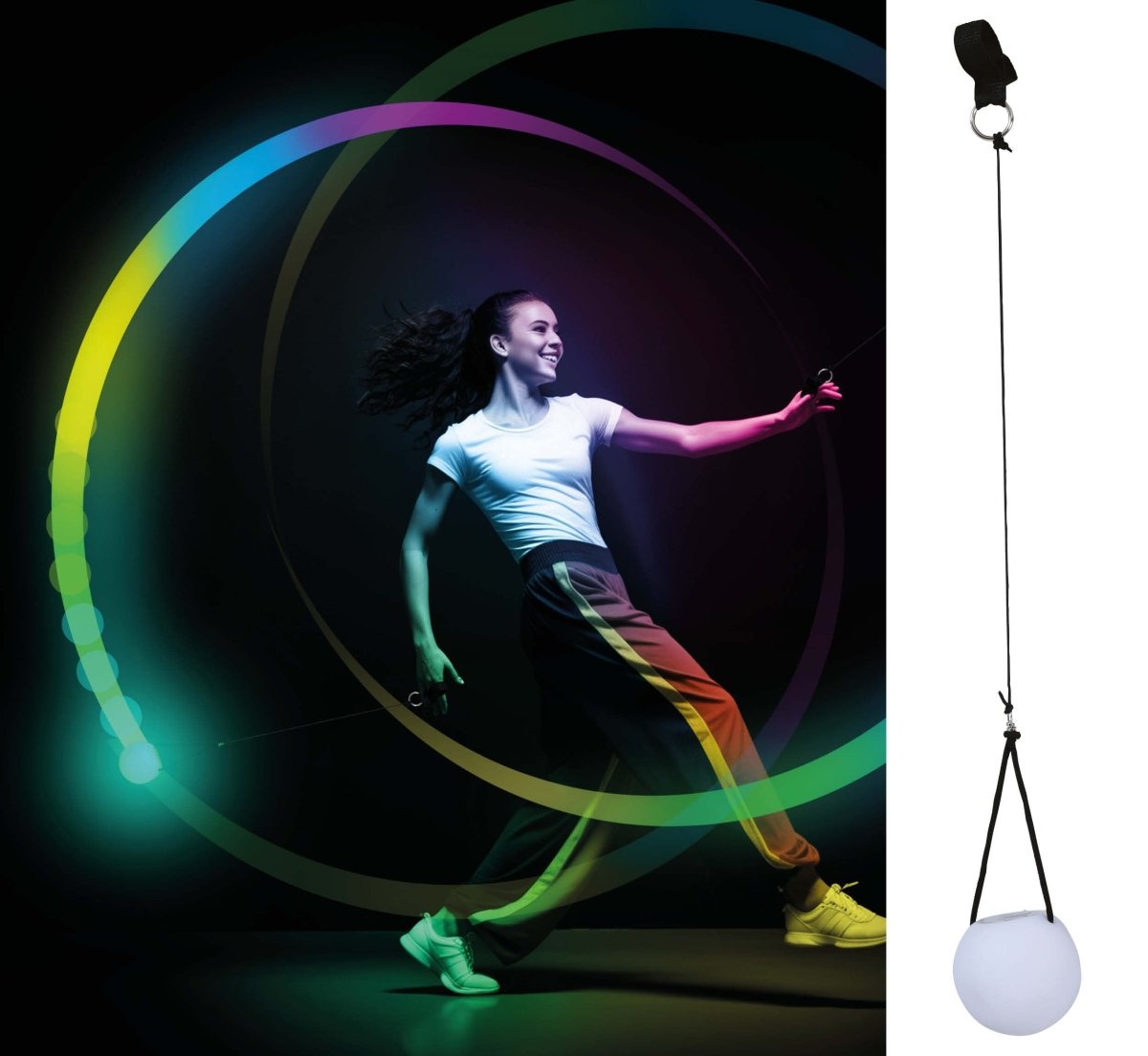 Gekleurde Dansbal Met Licht