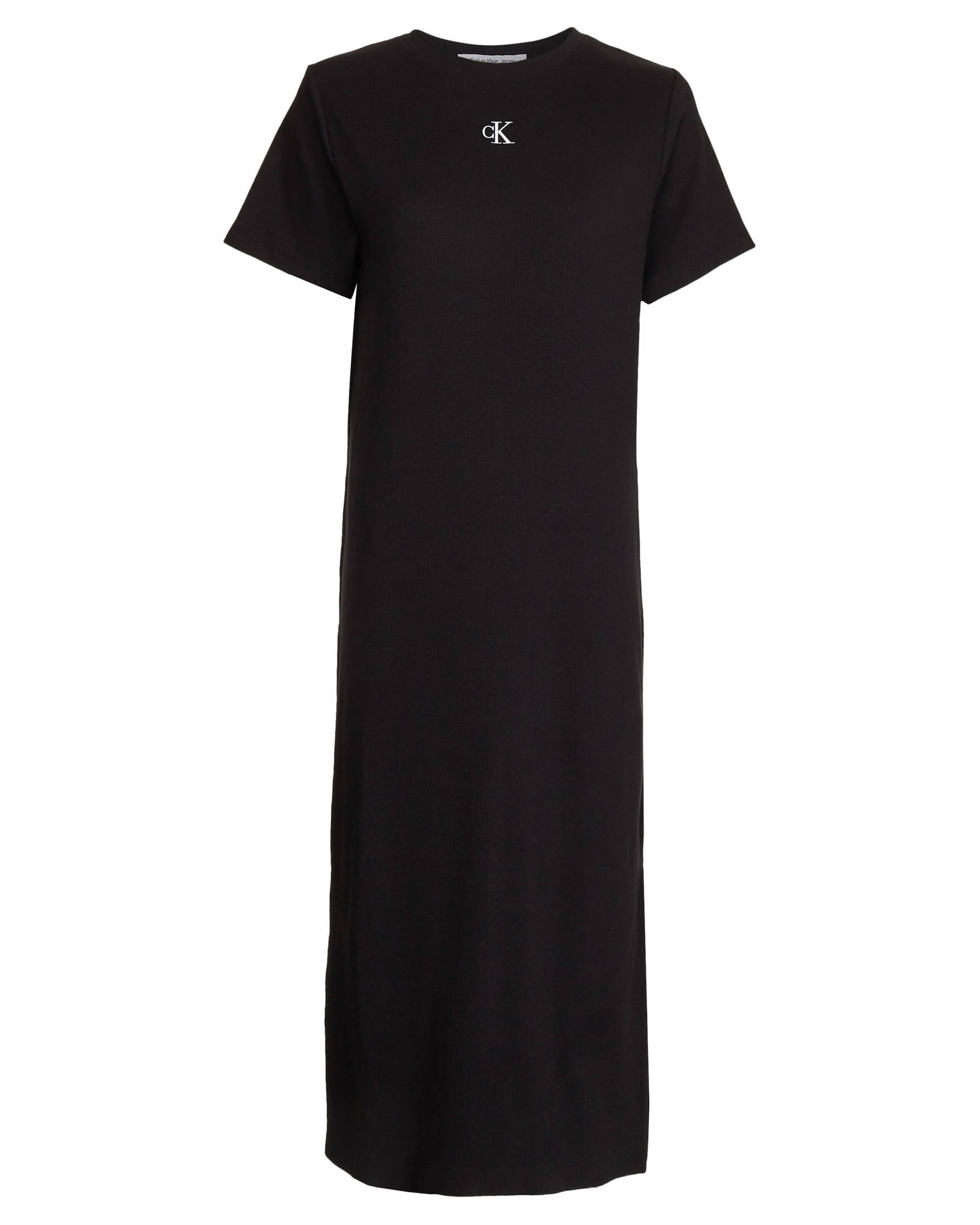 CALVIN KLEIN JEANS| Damen Kleid CK RIB LONG T-SHIRT DRESS