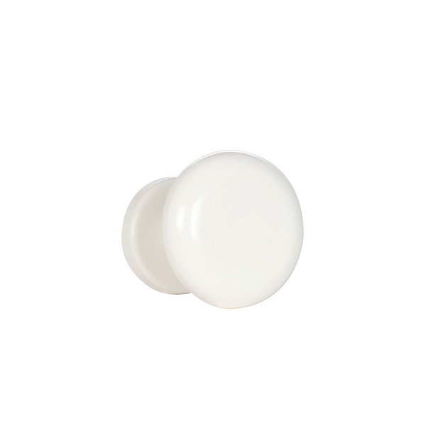 Patère 1 tête en métal blanc