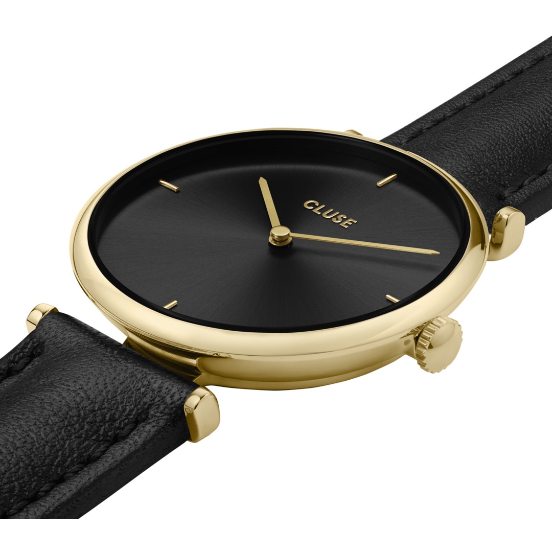 Cluse Triomphe Leather Black / Gold