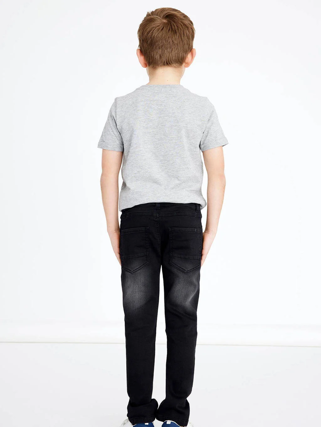 NAME IT slim fit jeans NKMROBIN zwart