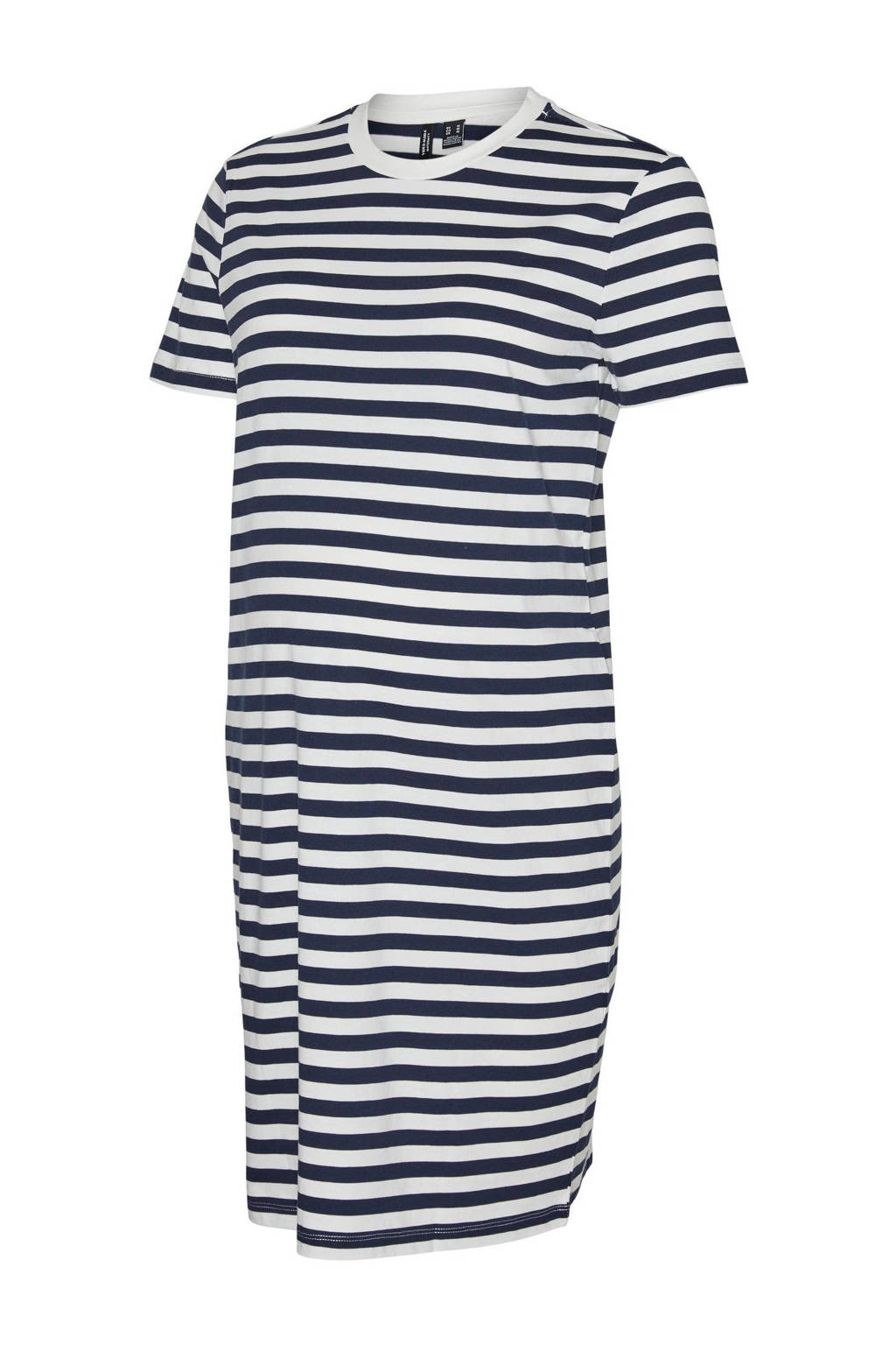 VERO MODA MATERNITY gestreepte zwangerschapsjurk VMMMOLLY donkerblauw/wit