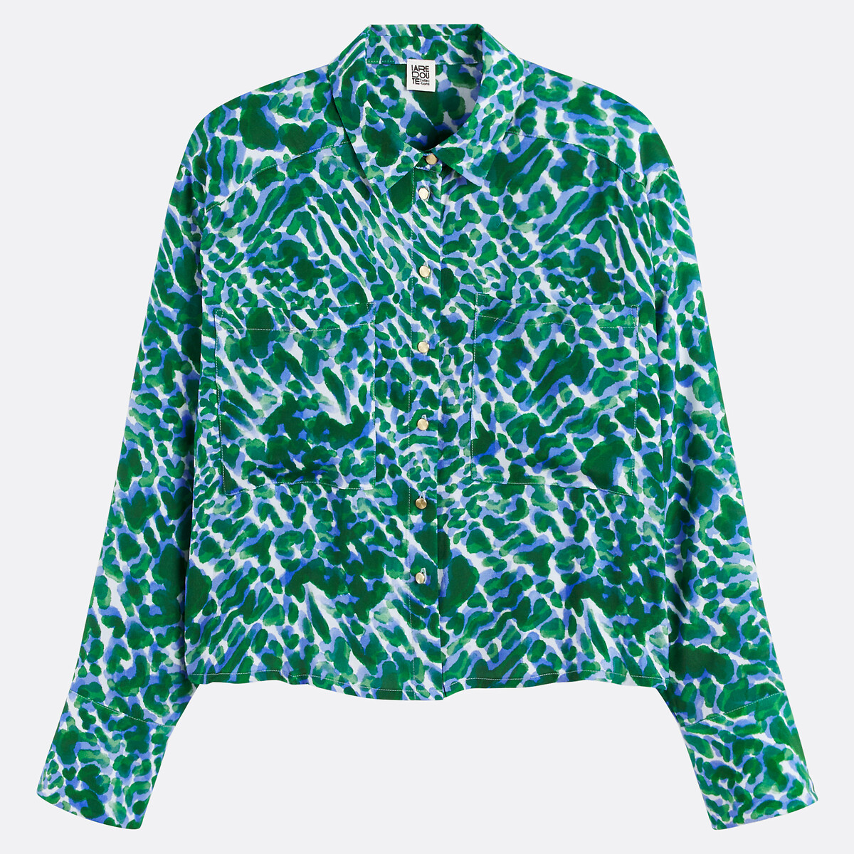 COLEÇÃO LA REDOUTE<br>Camisa curta e folgada com estampa gráfica