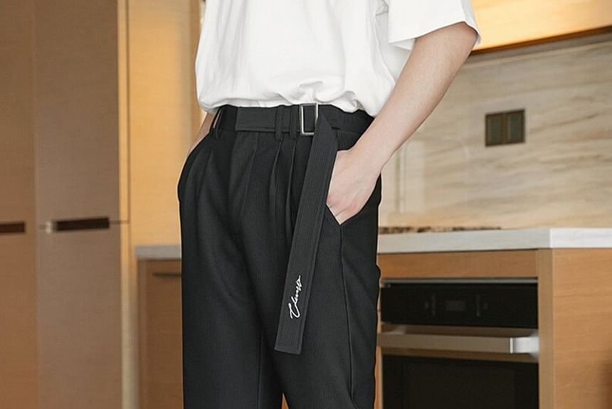 CHIC ERRO - Middelhoge effen rechte broek