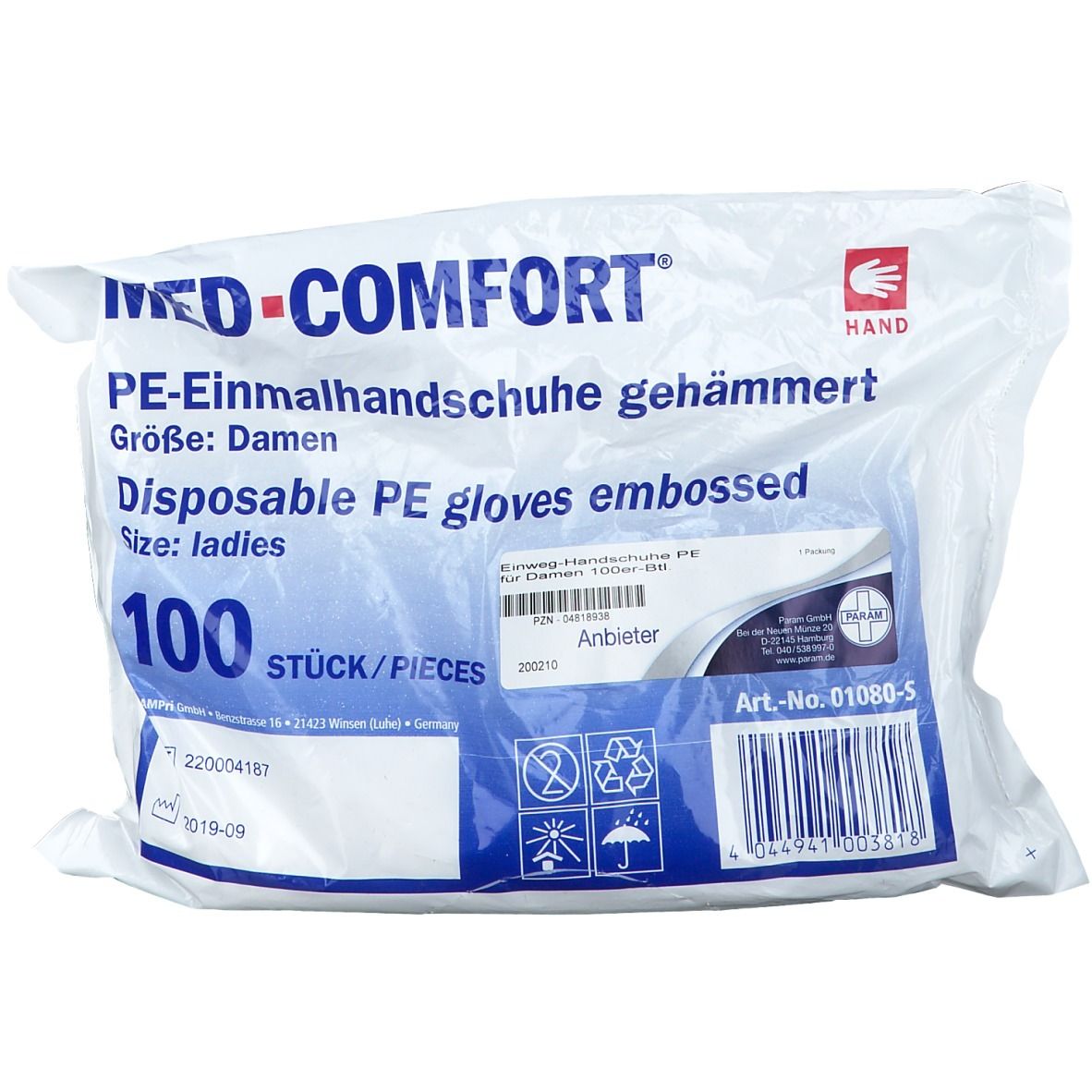 PARAM Einmal PE Handschuhe Damen