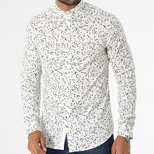 Chemise Manches Longues Colmano Blanc Floral