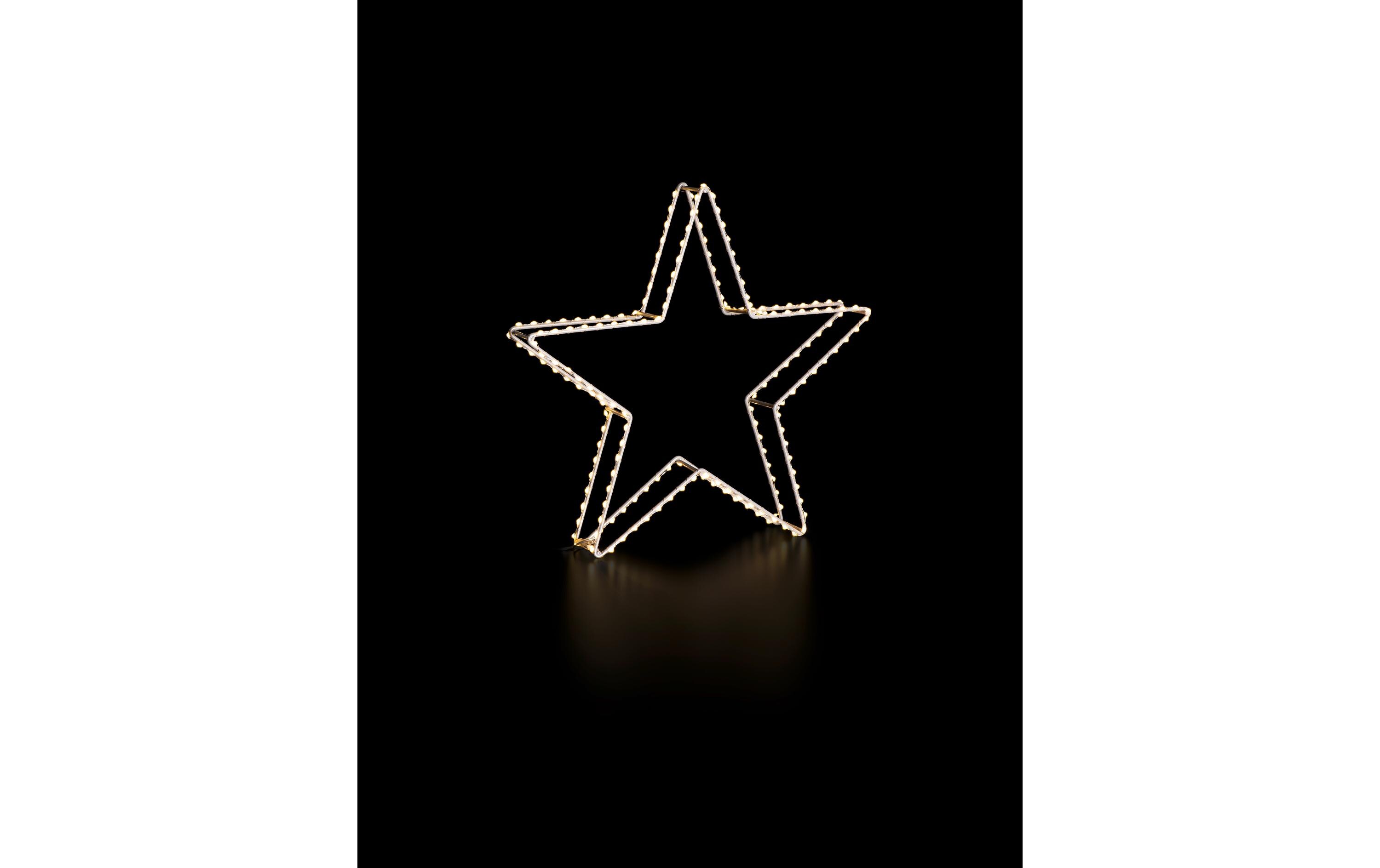 Tischdeko 3D Stern Argento, Ø 38 cmLED Weihnachtsdekoration für den Innen- und Aussenbereich