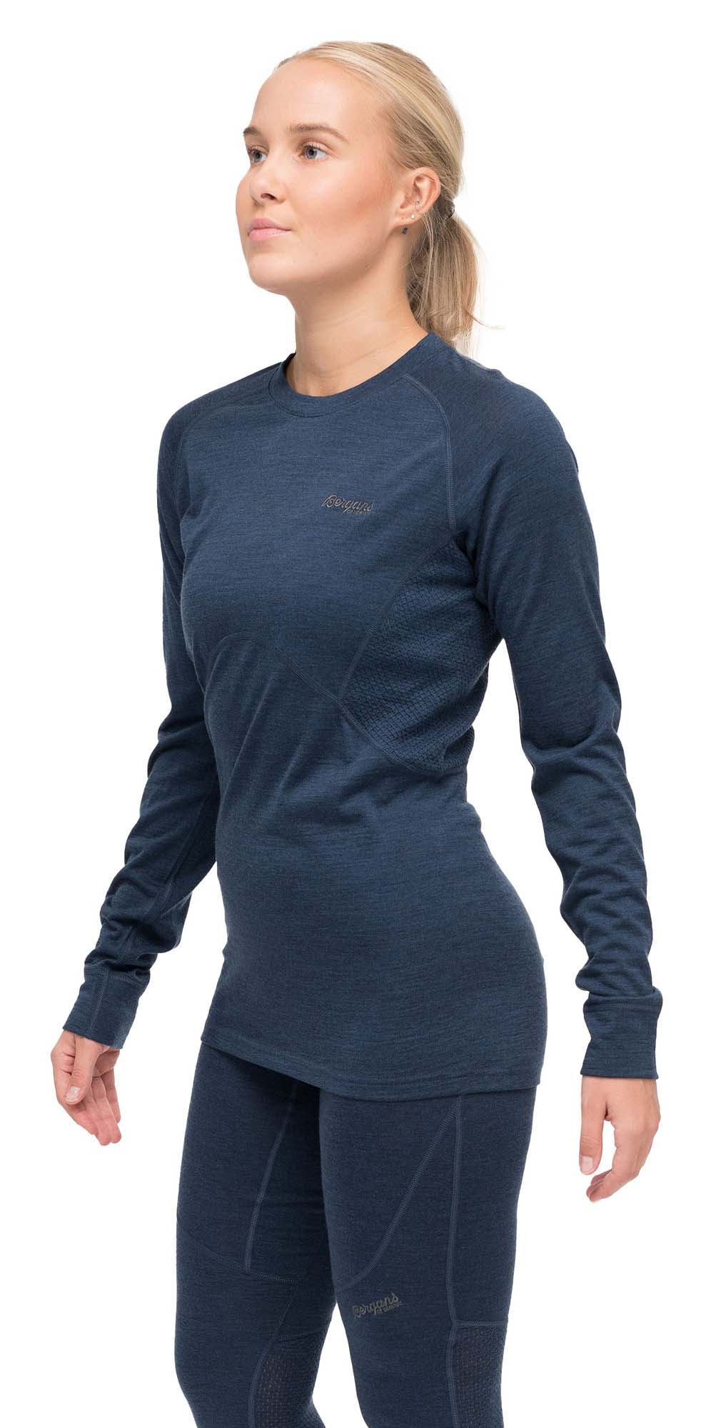 Inner:Pure Merino Long Sleeve Dame Navy Blue