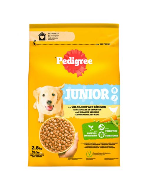 Pedigree Junior - Puppy-Hondenvoer - Kip Rijst 2.6 kg