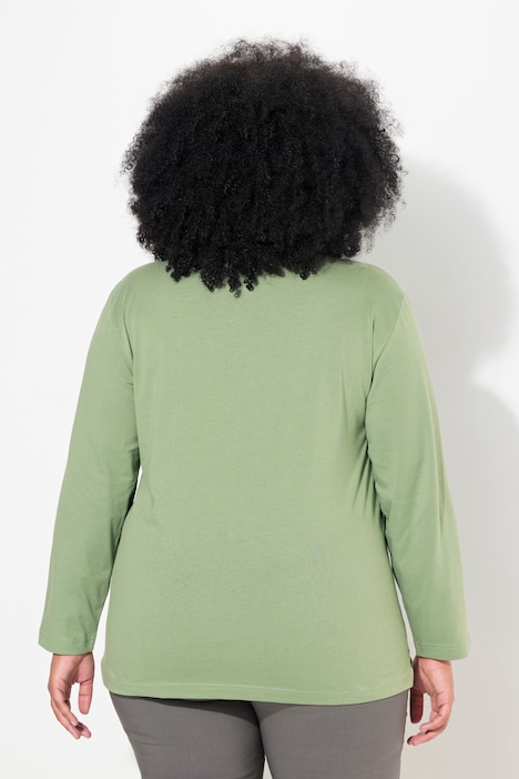 Shirt, V-Ausschnitt, Relaxed, Langarm