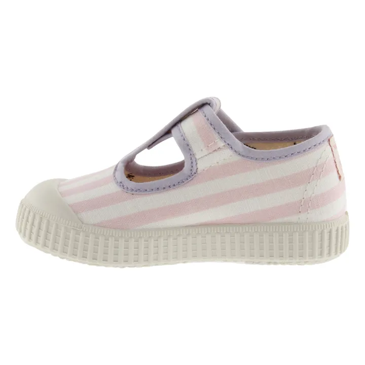 Victoria Baskets Scratchs Sandalia Tira Lona Rayures | Rose