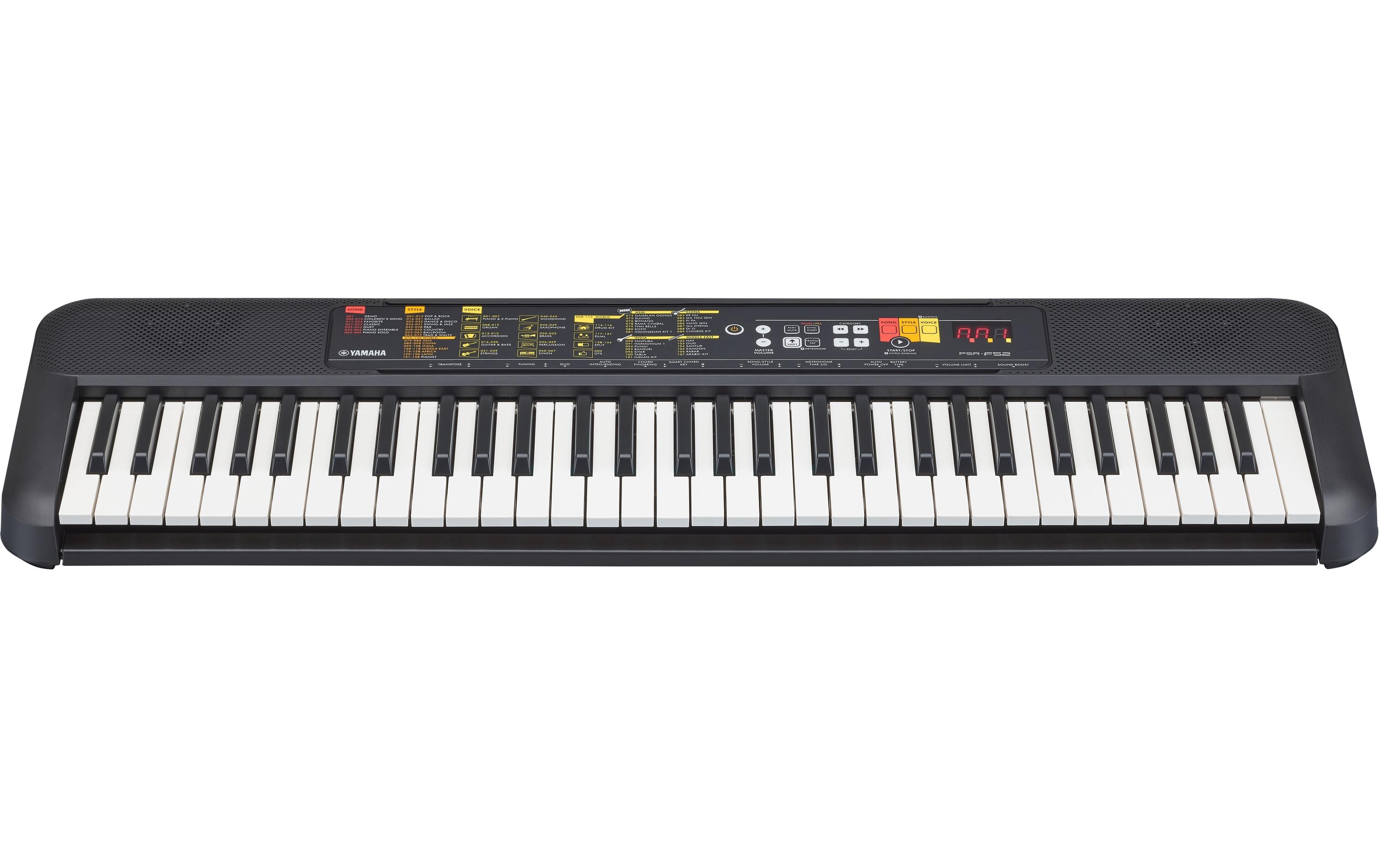 Keyboard PSR-F52<br>Tragbares Keyboard für den Einstieg in die Musik