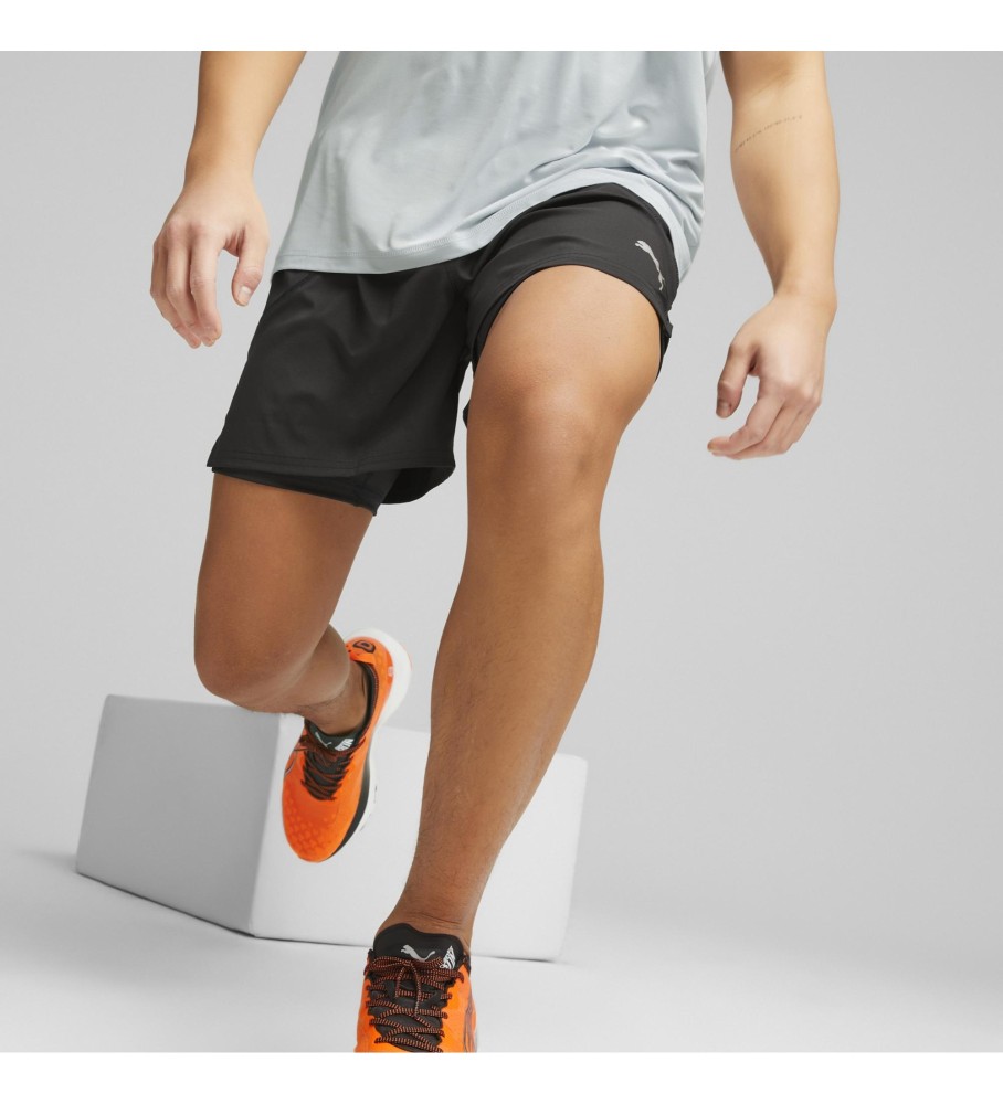 Puma Short Run 2 em 1 Tun 5 preto