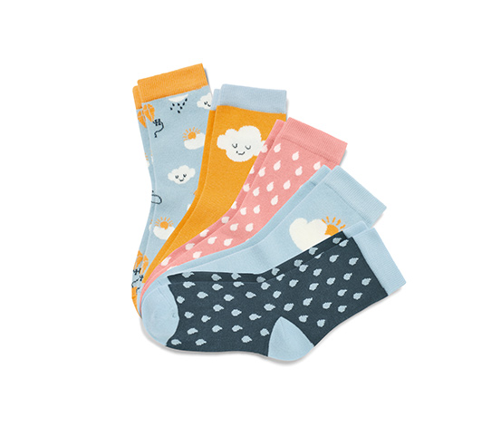 5 Kinder-Socken, rosa