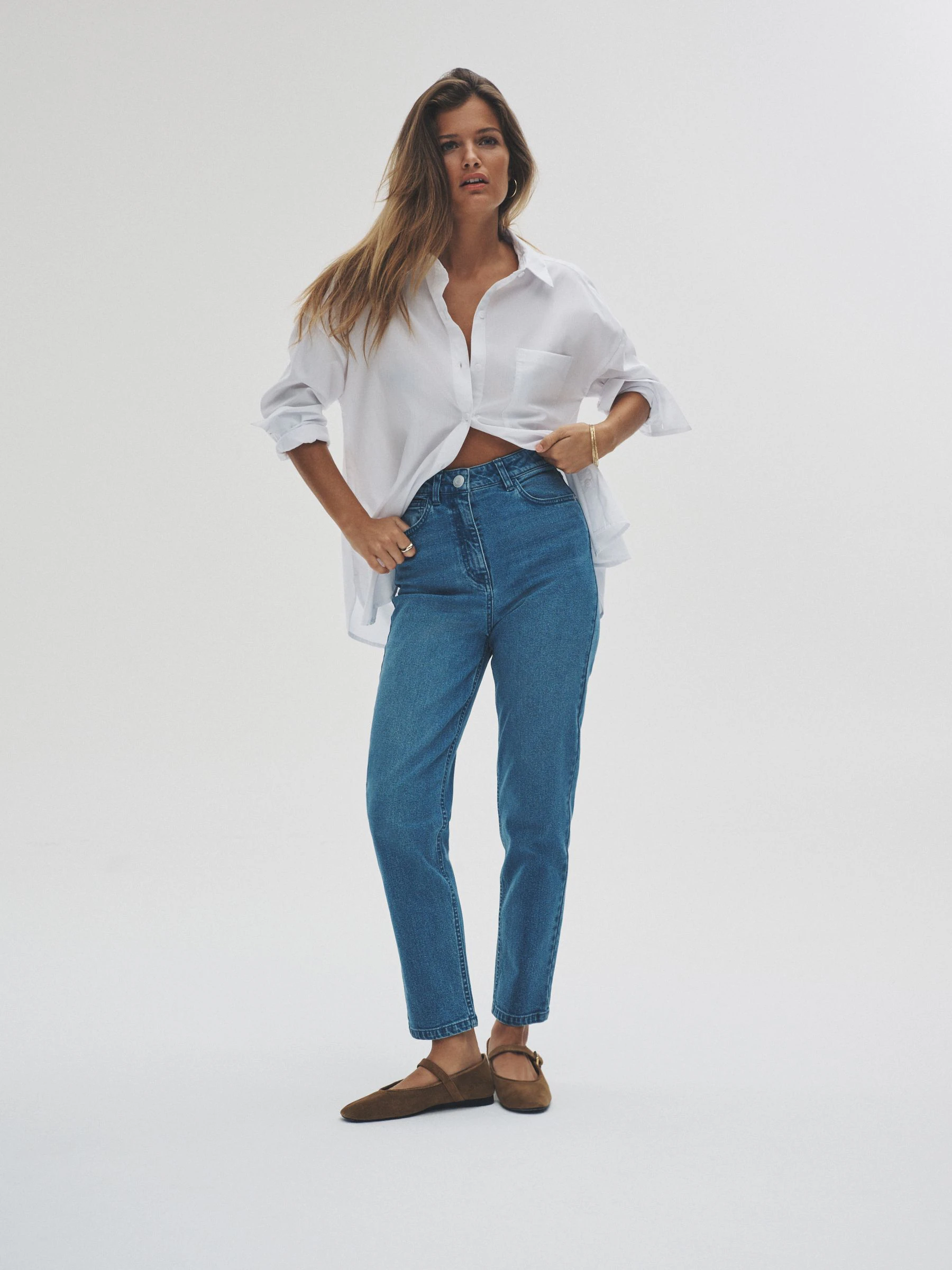The Set 2 Pack denim mom jeans