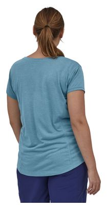 T-Shirt Technique Femme Patagonia Cap Cool Trail Bike Henley Bleu Clair