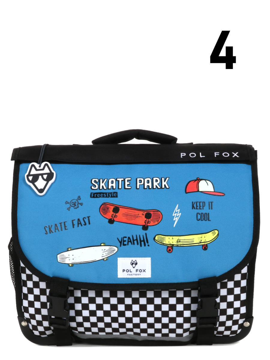 Cartable RÀversible Pol Fox Skate 2 - 38 cm