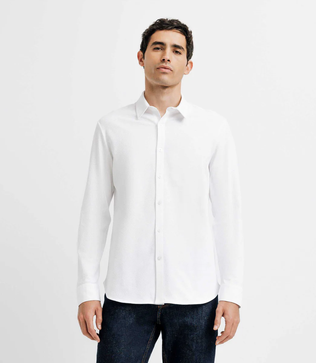 Chemise casual avec logo blanche