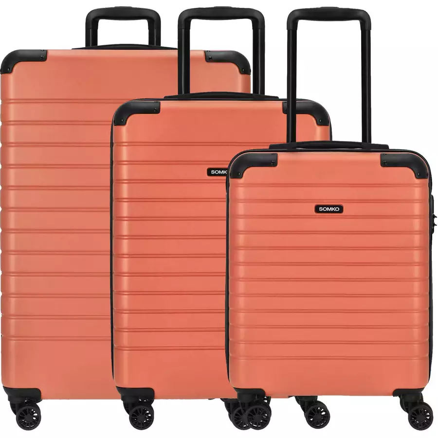 Somko Line - 4-Rollen-Trolley Set 3tlg. coral