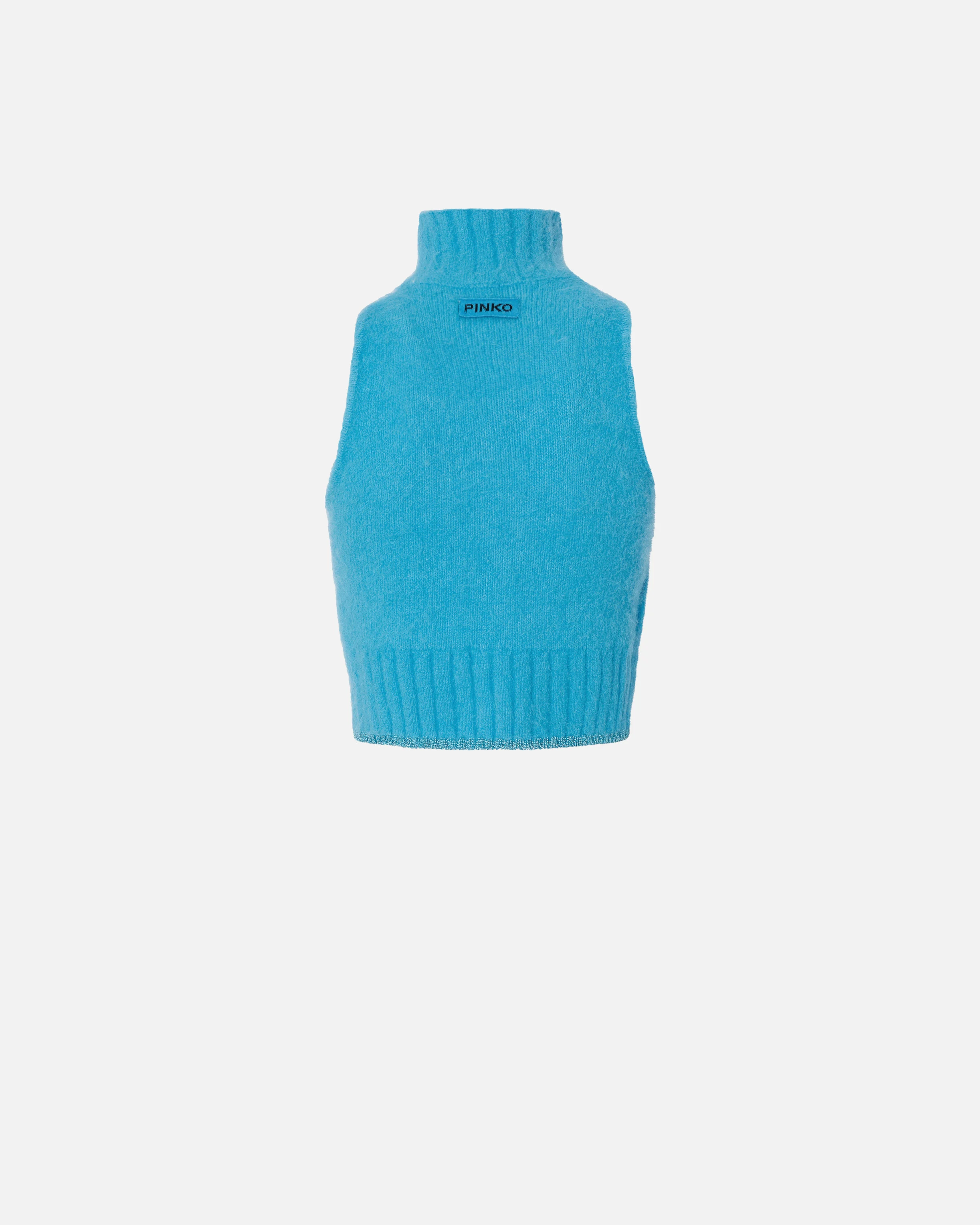Crop top sans manches | Bleu