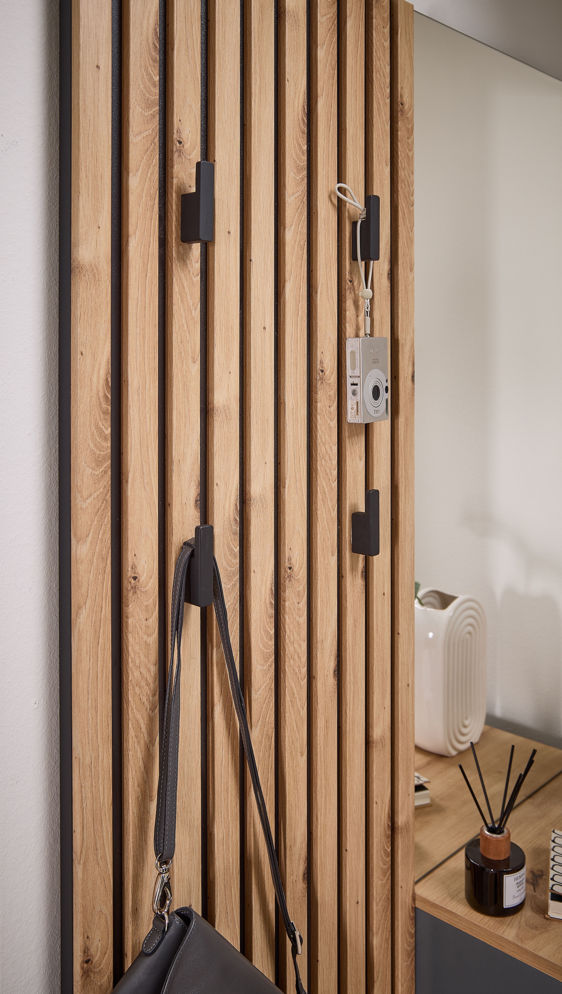 HBZ Kompaktgarderobe »Simple mit Spiegel, Flurgarderobe BxHxT 88x195x35 cm« 4 Stk. tlg. mit Bank, Paneel, Schuhkommode mit Schubkasten und Spiegel