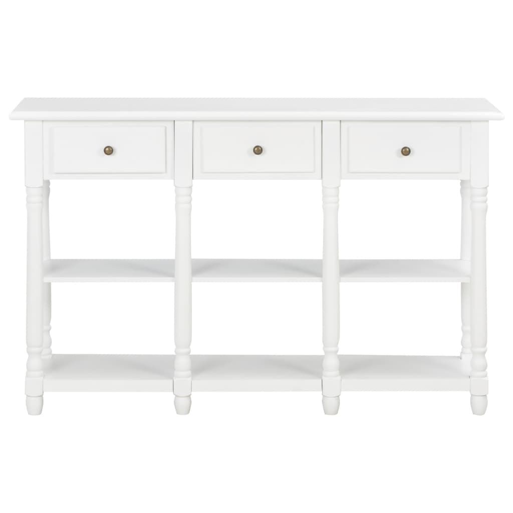 vidaXL Consoletafel, Wit, 110x30x76 cm, Houtmateriaal