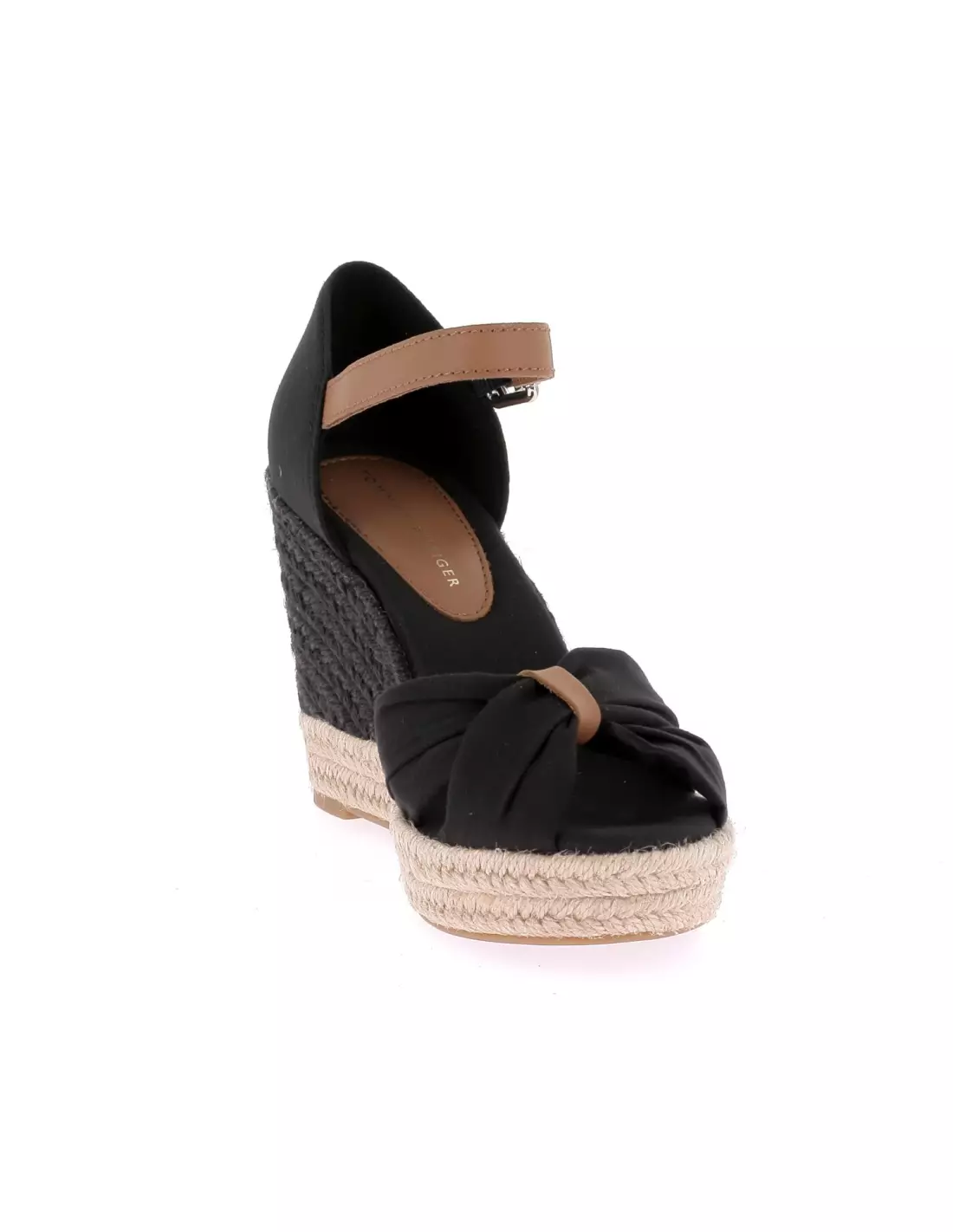TOMMY JEANS BASIC OPEN TOE HIGH WEDGE - Sandales & nu-pieds Black
