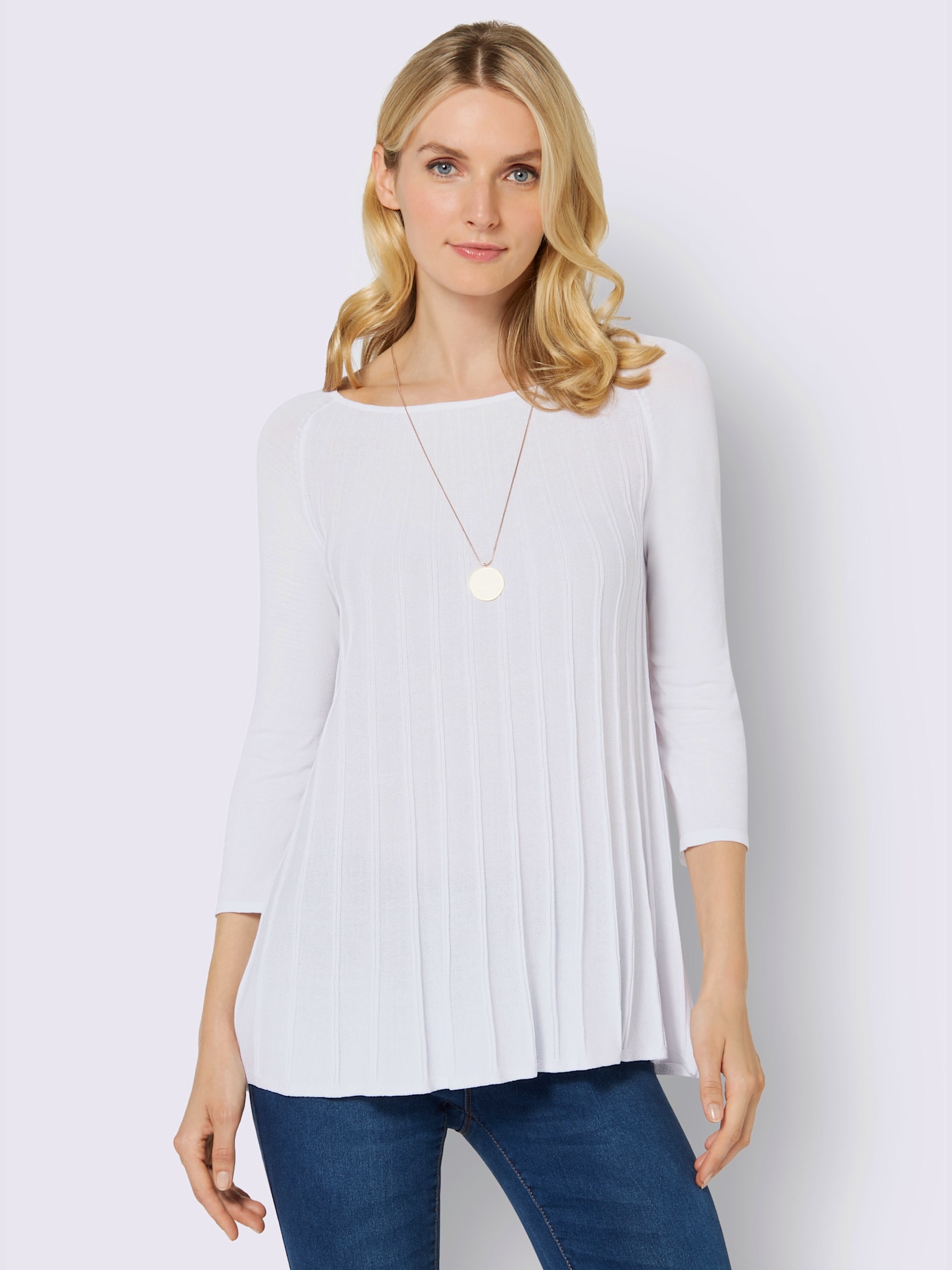 Pull encolure ronde viscose douce et fluide