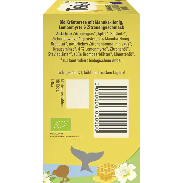 Bio Lemonmyrte mit Manuka-Honig - Neuseeland Kräutertee