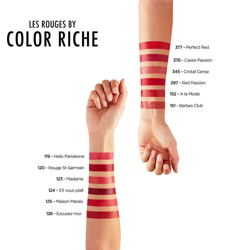Prachtige kleur rood en goede kwaliteit. Snel mooi op te brengen.Color Riche lippenstift - 297 Red Passion