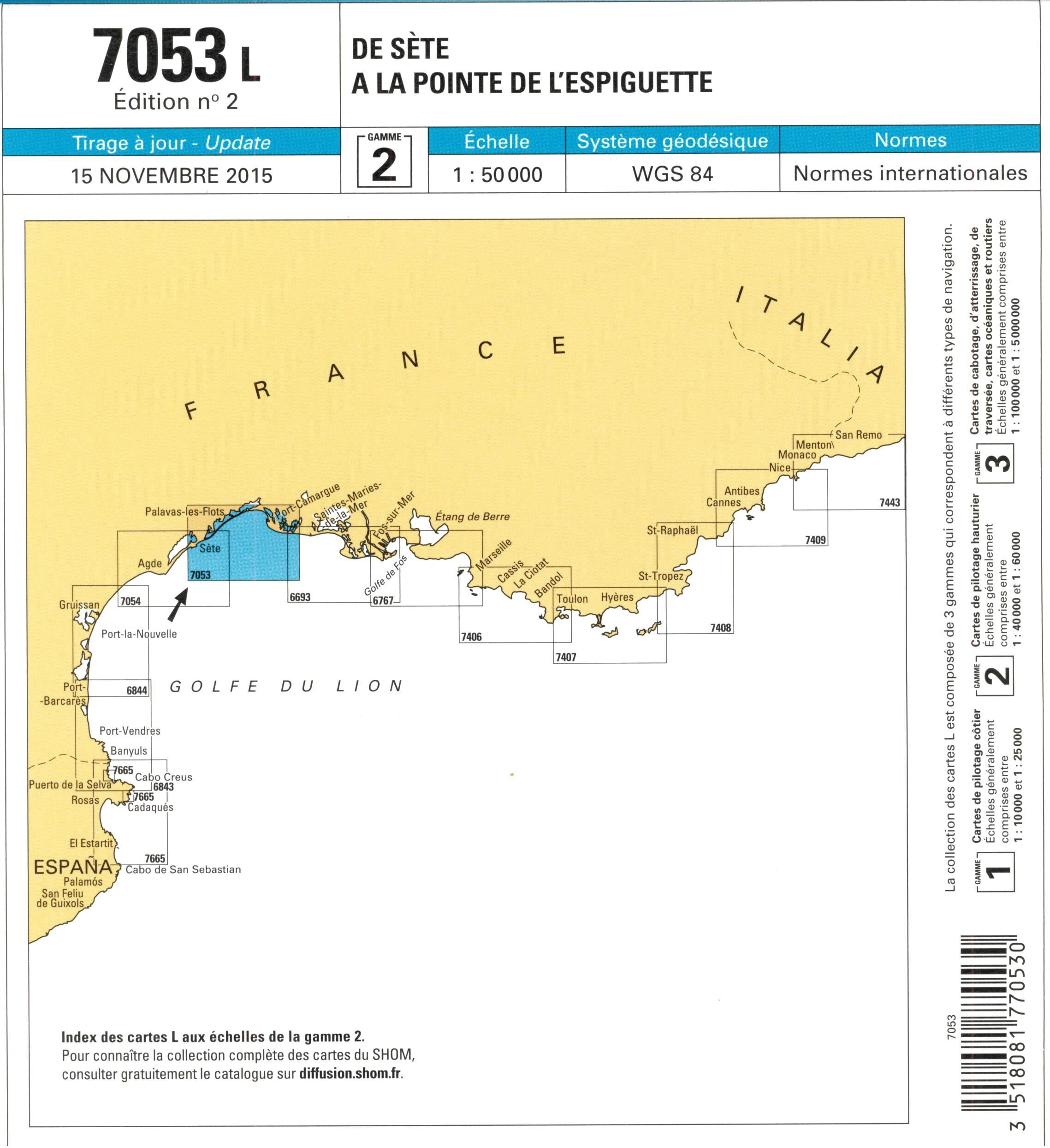 EPSHOM - 7053L DE SETE A LA POINTE DE L ESPIGUETTE