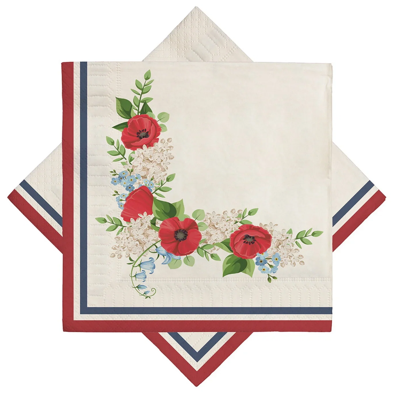 Serviett 17. Mai Blomster 20 pk